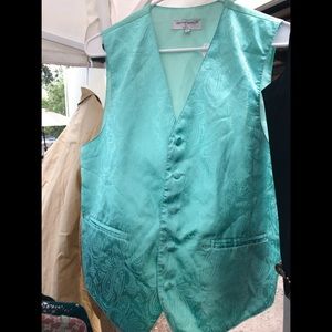 Vesuvio Napoli teal vest made in Italy
